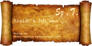 Szalók Tímea névjegykártya