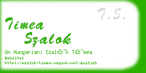 timea szalok business card